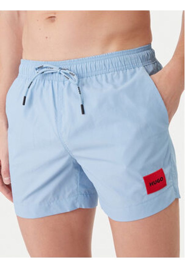 Hugo - HUGO Szorty kąpielowe Dominica 50493450 Granatowy Regular Fit. Kolor: niebieski. Materiał: syntetyk