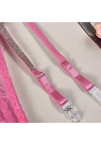 Intica - Komplet bielizny transparentnej z subtelnymi detalami Meglena. Kolor: różowy. Materiał: materiał. Wzór: aplikacja #5