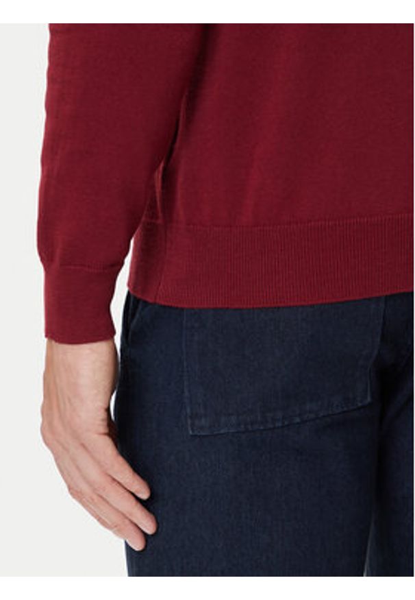 GANT - Gant Golf 8030563 Bordowy Regular Fit. Typ kołnierza: golf. Kolor: czerwony. Materiał: bawełna
