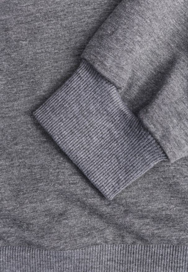 Born2be - Ciemnoszara Bluza z Bawełną Ozdobiona Ściągaczami Hilani. Okazja: na co dzień, na spacer. Kolor: szary. Materiał: bawełna. Wzór: aplikacja. Styl: casual, klasyczny, elegancki