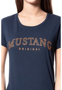 Mustang - MUSTANG T SHIRT DAMSKI Alexia C Print DARK SAPPHIRE 1008380 4136. Wzór: nadruk