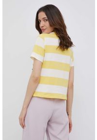JDY t-shirt damski kolor żółty. Kolor: żółty. Materiał: bawełna, dzianina #2