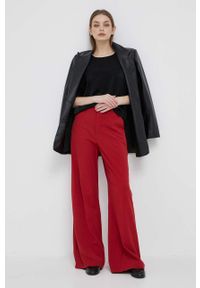 DKNY - Dkny bluzka damska kolor czarny gładka. Kolor: czarny. Materiał: materiał. Długość: krótkie. Wzór: gładki. Styl: klasyczny #4