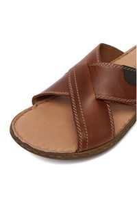 Rieker Klapki CEO-22089-24 Brązowy. Kolor: brązowy. Materiał: skóra #4