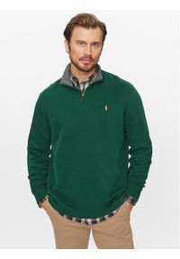 Sweter Polo Ralph Lauren. Typ kołnierza: polo. Kolor: zielony. Materiał: bawełna #1