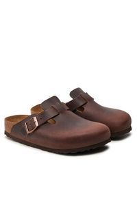 Birkenstock Klapki Boston SFB 159713 Brązowy. Kolor: brązowy. Materiał: skóra, nubuk #3