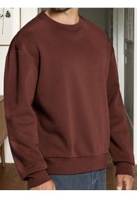 Sinsay - Bluza basic comfort fit - czerwony. Kolor: czerwony