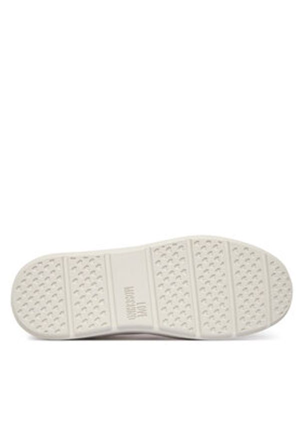 Love Moschino - LOVE MOSCHINO Sneakersy JA15214G1OIQ110A Biały. Kolor: biały. Materiał: skóra