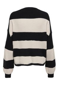only - ONLY Sweter 15220044 Czarny Regular Fit. Kolor: czarny. Materiał: wiskoza #7