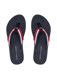 TOMMY HILFIGER - Tommy Hilfiger Japonki Corporate Beach Sandal FW0FW07986 Kolorowy. Materiał: materiał. Wzór: kolorowy #1