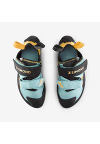 SIMOND - Buty wspinaczkowe damskie Simond Vertika. Zapięcie: rzepy. Kolor: brązowy, niebieski, żółty, wielokolorowy. Materiał: guma, mesh