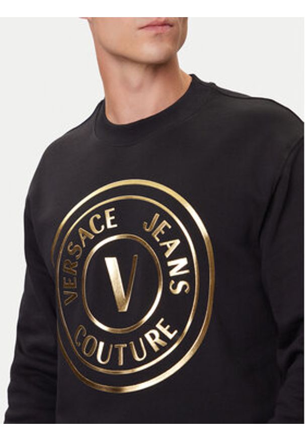 Versace Jeans Couture Bluza 79GAIT01 CF00T Czarny Regular Fit. Kolor: czarny. Materiał: bawełna