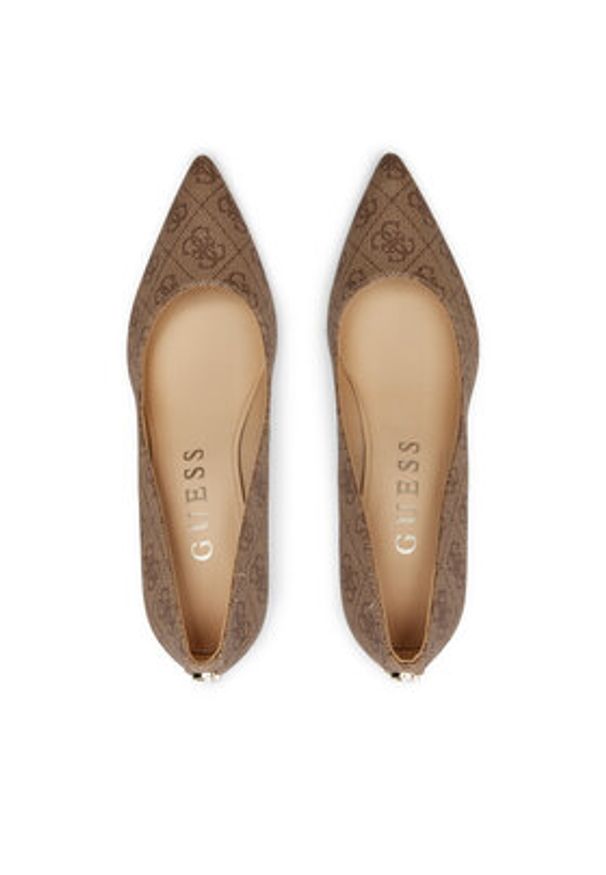 Guess Szpilki Dabbey 2 FLTDB2 FAL08 Beżowy. Kolor: beżowy. Materiał: skóra. Obcas: na szpilce