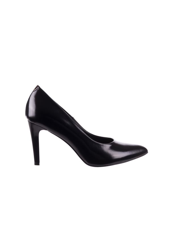 Czarne szpilki Bayla na szpilce, na średnim obcasie, eleganckie