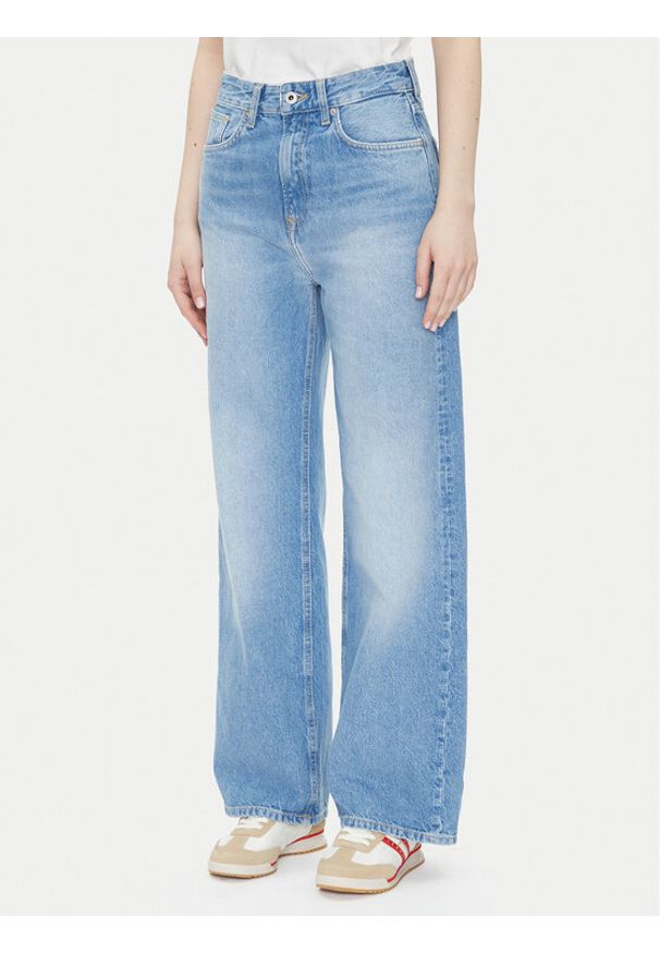 Pepe Jeans Jeansy PL204731 Niebieski Straight Fit. Kolor: niebieski