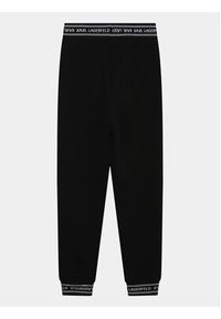 Karl Lagerfeld Kids Spodnie dresowe Z30031 S Czarny Regular Fit. Kolor: czarny. Materiał: syntetyk