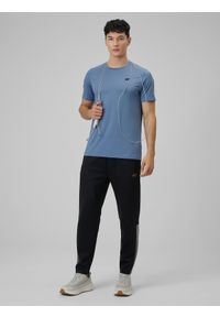 4f - 4F Koszulka treningowa regular szybkoschnąca męska - granatowa XL. Kolor: niebieski. Materiał: skóra. Sport: fitness #2