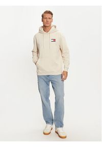 Tommy Jeans Bluza Essential DM0DM20738 Beżowy Regular Fit. Kolor: beżowy. Materiał: bawełna