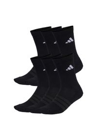 Adidas - Skarpety Cushioned Crew Opakowanie 6 Par. Kolor: czarny, wielokolorowy, biały. Sport: fitness #1