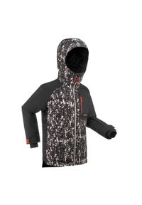 WEDZE - Kurtka snowboardowa dla dzieci Dreamscape SNB 500. Kolor: zielony, wielokolorowy, brązowy. Materiał: materiał, puch. Długość: długie. Sezon: zima. Sport: snowboard