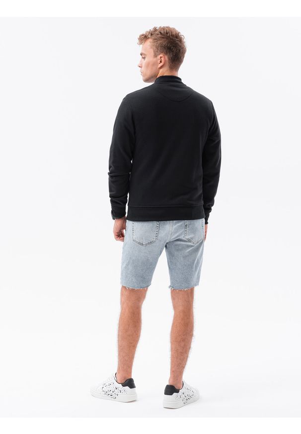 Czarna bluza Ombre Clothing sportowa, bez kaptura