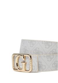 Guess Pasek Damski BW9184 P4435 Beżowy. Kolor: beżowy. Materiał: materiał