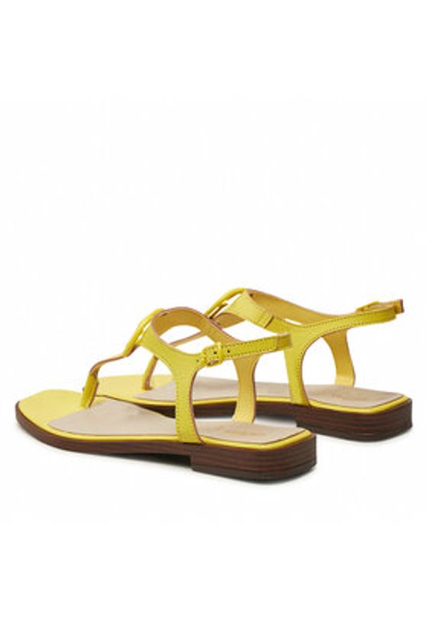 Guess Sandały FLJMIR LEA03 Żółty. Kolor: żółty. Materiał: skóra