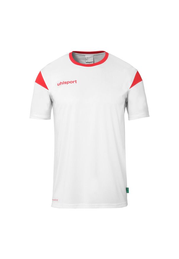 UHLSPORT - Koszulka dla dzieci Uhlsport Squad 27. Kolor: wielokolorowy, biały, czerwony. Materiał: jersey. Wzór: kolorowy, napisy. Sport: piłka nożna