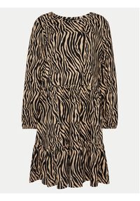 Vero Moda Curve Sukienka codzienna Ina 10301827 Beżowy Oversize. Okazja: na co dzień. Kolor: beżowy. Materiał: syntetyk. Typ sukienki: oversize, proste. Styl: casual