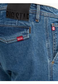 Big-Star - Szorty męskie jeansowe z naszytymi kieszeniami niebieskie Morris 522. Kolor: niebieski. Materiał: jeans. Wzór: aplikacja. Sezon: lato. Styl: retro, klasyczny, elegancki