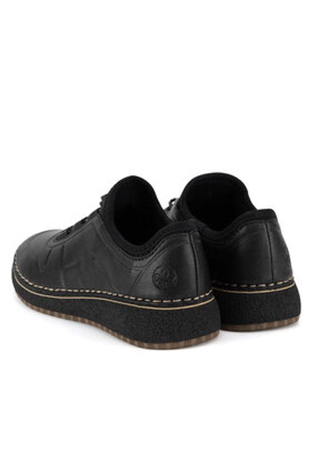 Rieker Sneakersy 50960-00 Czarny. Kolor: czarny. Materiał: skóra