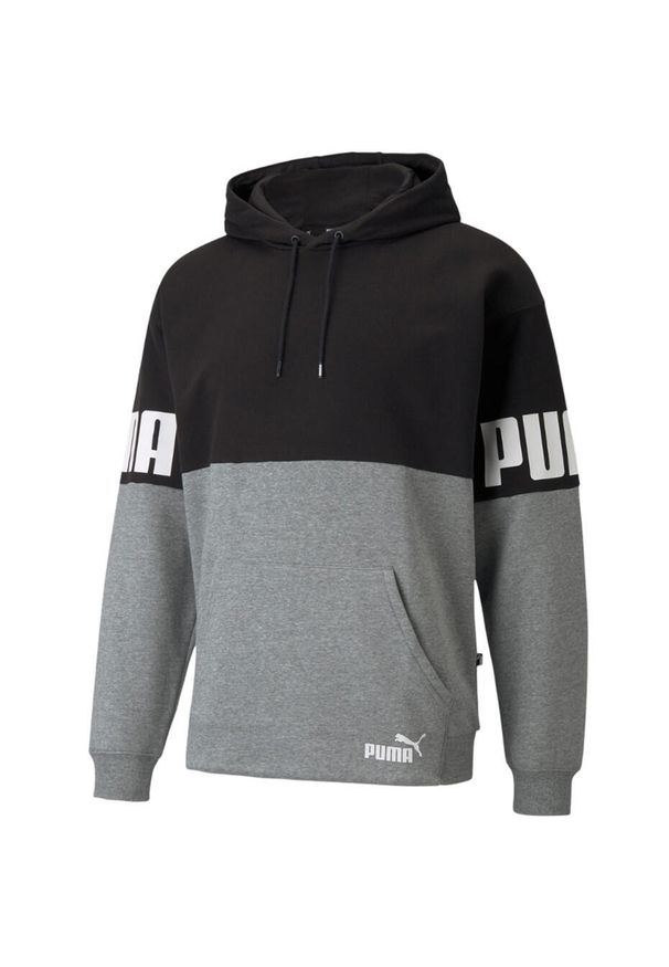 Bluza Puma Power Colorblock Hoodie. Kolor: szary