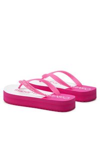 Calvin Klein Jeans Japonki Beach Sandal Flatform Monologo YW0YW01617 Różowy. Kolor: różowy #5