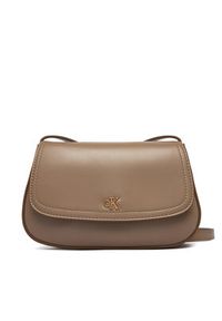 Calvin Klein Torebka Ck Flap Camera Bag LV04F3421G Beżowy. Kolor: beżowy. Materiał: skórzane #2