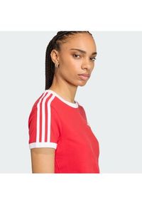 Adidas - adidas T-Shirt 3-Stripes KD3676 Czerwony Slim Fit. Kolor: czerwony. Materiał: bawełna #3