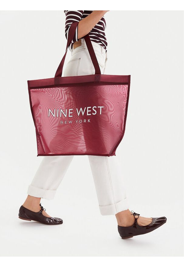 Nine West Torebka CEO-Eloura-LA374-4074 Bordowy. Kolor: czerwony