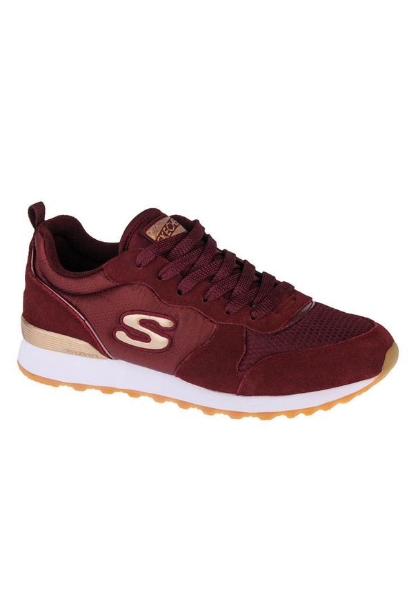 skechers - Buty do chodzenia damskie, Skechers OG 85. Kolor: czerwony, brązowy, różowy, wielokolorowy. Materiał: syntetyk, tkanina, materiał. Sport: turystyka piesza