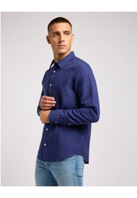 Lee - LEE PATCH SHIRT MĘSKA KOSZULA ELEGANCKA MEDIEVAL BLUE 112349964. Styl: elegancki