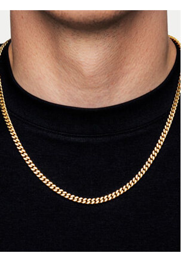 ICED STUFF Łańcuszek Curb Cuban Link Złoty. Materiał: metalowe. Kolor: złoty