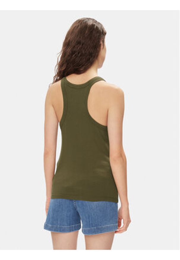 Liu Jo Top MA4327 J4695 Khaki Slim Fit. Kolor: brązowy. Materiał: wiskoza