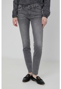 Mos Mosh jeansy Summer Slate damskie high waist. Stan: podwyższony. Kolor: szary