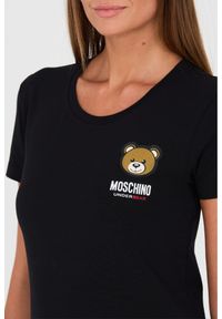 MOSCHINO Czarny t-shirt. Kolor: czarny. Materiał: bawełna #2