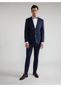 Pako Lorente - PAKO LORENTE – Granatowe spodnie garniturowe P22SF-6G-015-G-S. Kolor: niebieski. Materiał: poliester, elastan, wiskoza #1