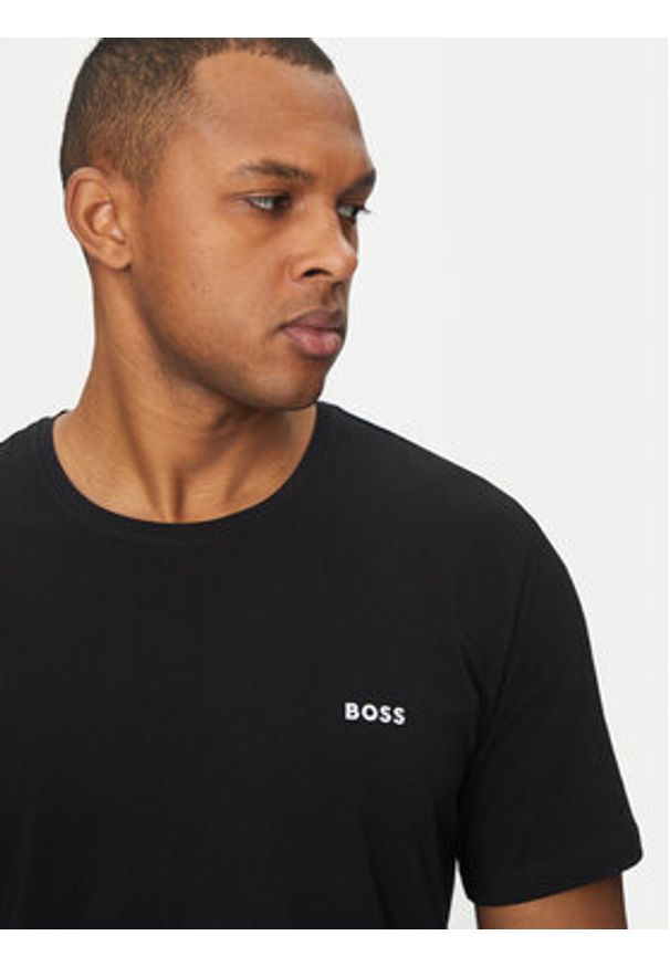 BOSS T-Shirt Mix&Match 50515312 Czarny Regular Fit. Kolor: czarny. Materiał: bawełna