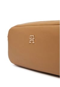 TOMMY HILFIGER - Tommy Hilfiger Torebka Th Essential Camera Bag AW0AW18370 Brązowy. Kolor: brązowy. Materiał: skórzane #3