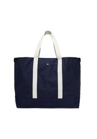 TOMMY HILFIGER - Tommy Hilfiger Torebka Th Summer Tote AM0AM13557 Granatowy. Kolor: niebieski