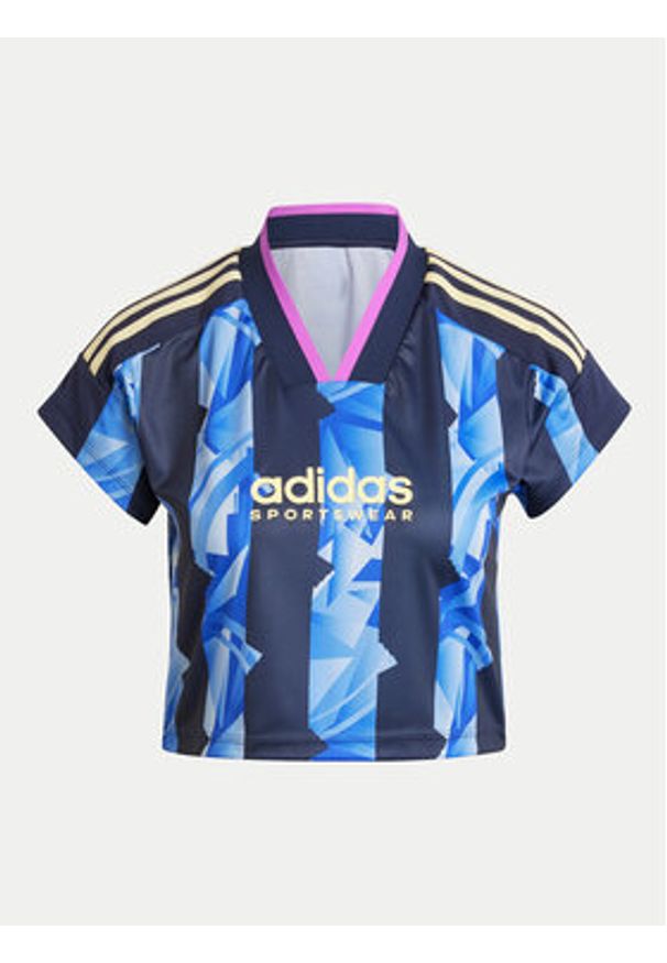 Adidas - adidas T-Shirt Tiro Cut 3-Stripes IX3728 Niebieski Slim Fit. Kolor: niebieski. Materiał: syntetyk