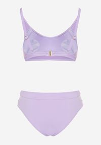 Born2be - Fioletowe Bikini Majtki Figi i Biustonosz z Siateczkową Wstawką Natenira. Kolor: fioletowy #3