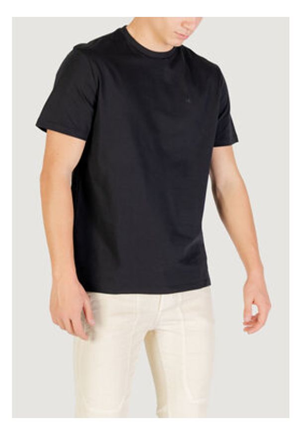 Calvin Klein Jeans T-Shirt Classic Monogram LV04RD254G Czarny Regular Fit. Kolor: czarny. Materiał: bawełna