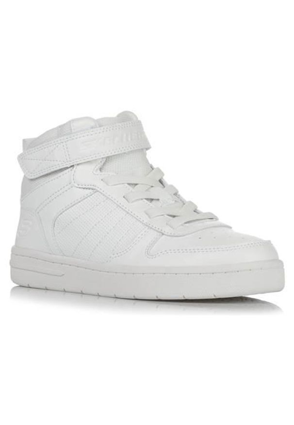 skechers - Buty do chodzenia dla dzieci Skechers Smooth Street Vorr. Kolor: biały. Materiał: materiał, syntetyk. Szerokość cholewki: normalna. Model: Skechers Sport. Sport: turystyka piesza